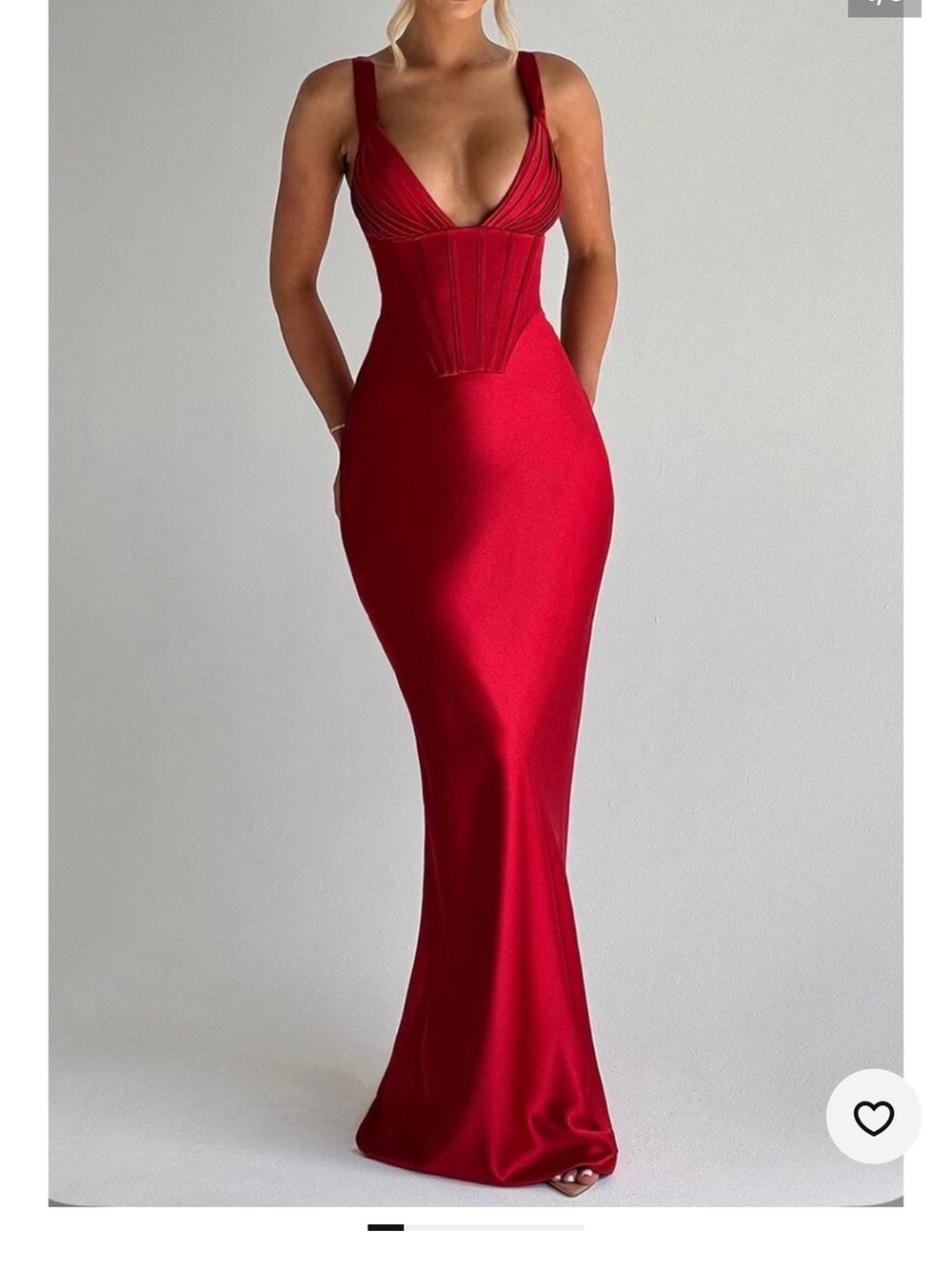 Babyboo Red Curve-Hugging Maxi Dress